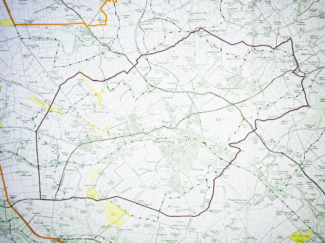 Map with Penistone Parish Boundary