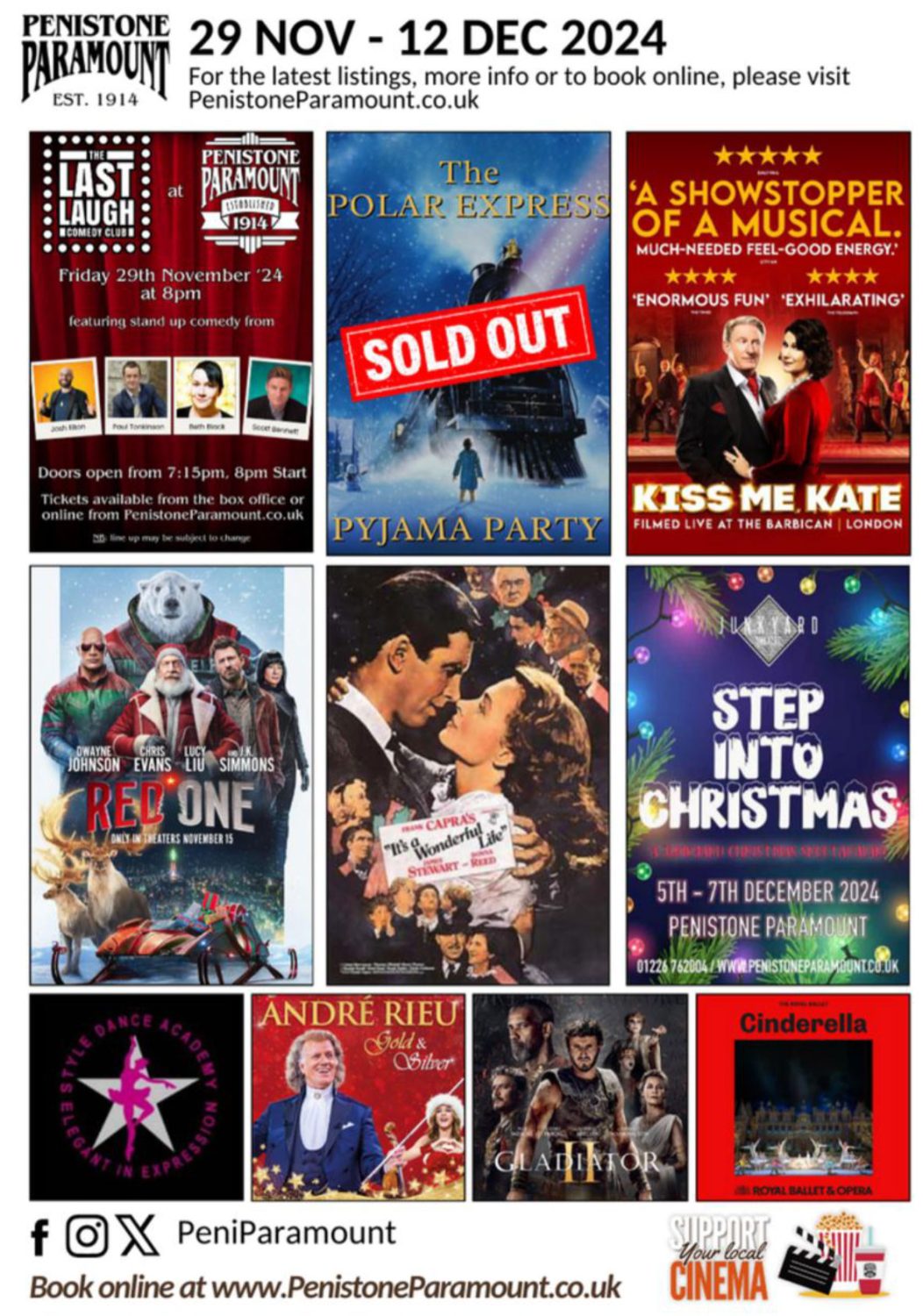 What's on at the Paramount Nov-Dec 2024