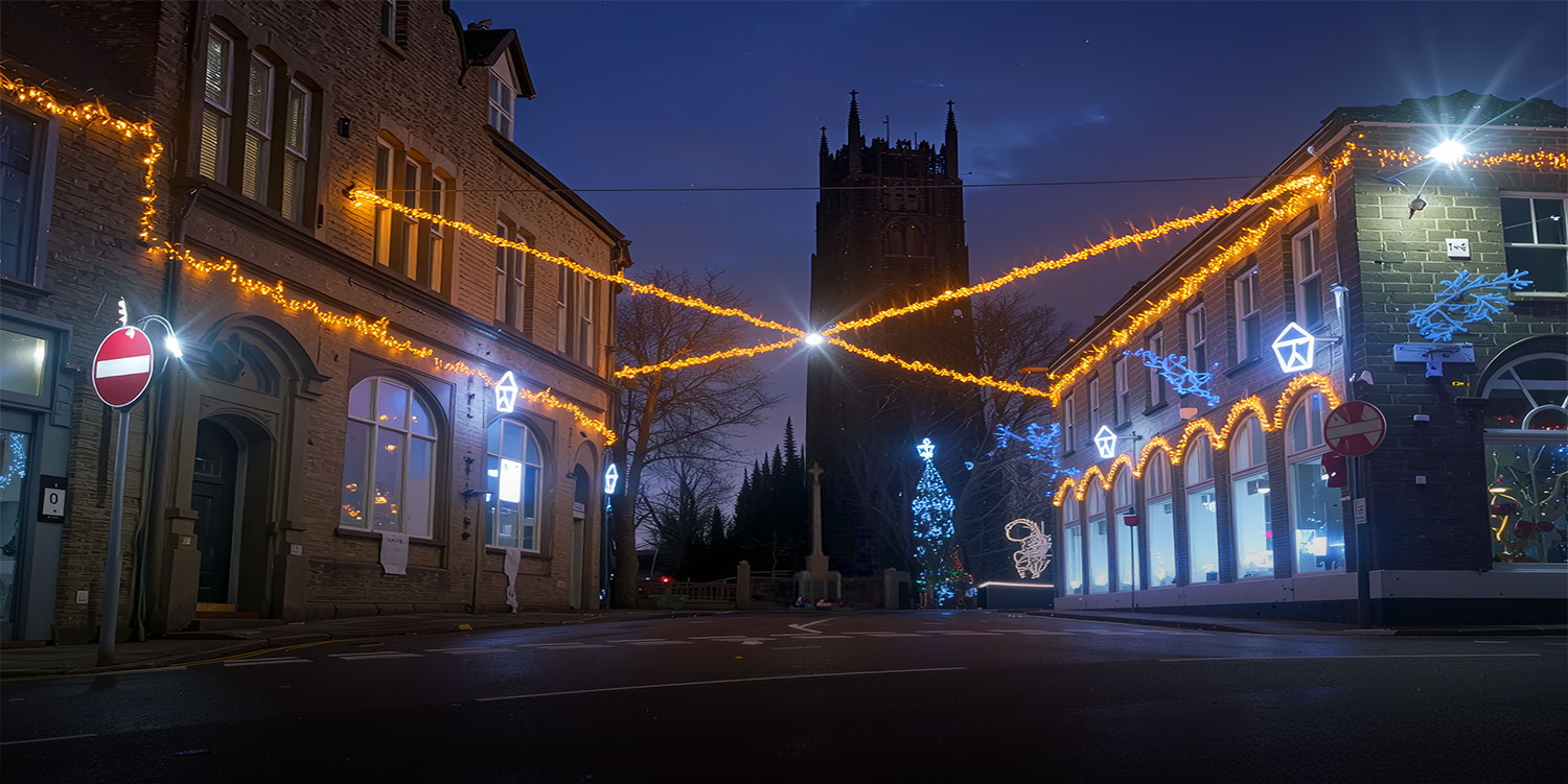 Xmas lights in Penistone